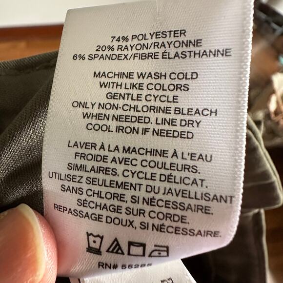 Express Olive Green Crop High Rise Trouser Pants - Picture 7 of 9